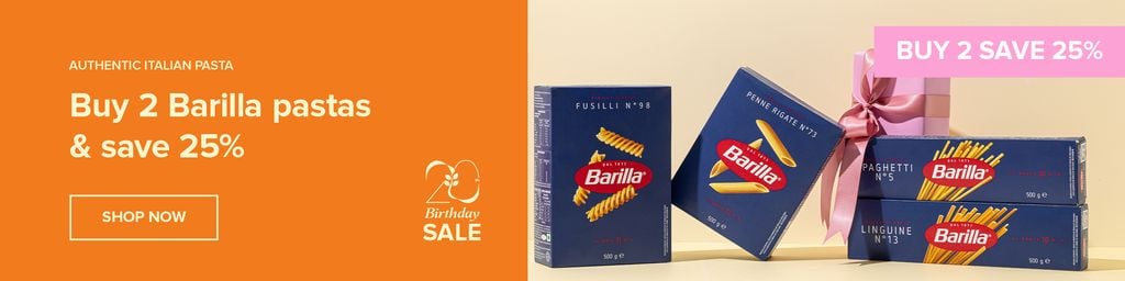 Buy 2 x Barilla Pasta & Get 25% Off